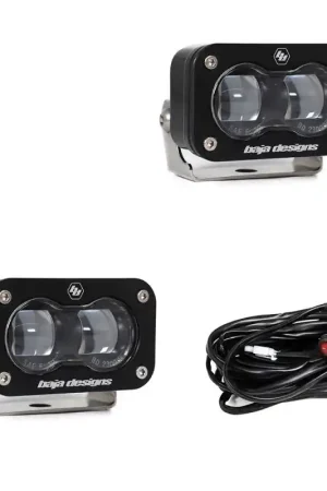 Genuine Baja Designs Universal S2 SAE Spot LED (Pair) - Clear