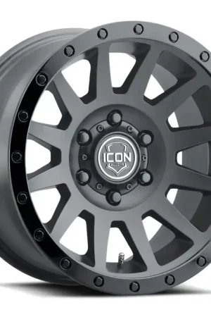 ICON Compression 18x9 6x135 6mm Offset 5.25in BS 87.1mm Double Black Wheel Holiday Sale