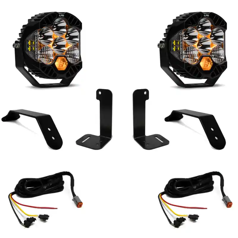Last Chance Baja Designs 2018+ Jeep JL/JT Dual LP6 Auxiliary Light Kit w/Upfitter