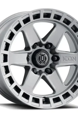 ICON Raider 17x8.5 6x135 6mm Offset 5in BS Titanium Wheel While Supplies Last