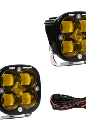 Direct From Factory Baja Designs Squadron SAE LED Auxiliary Light Pod Pair - Amber