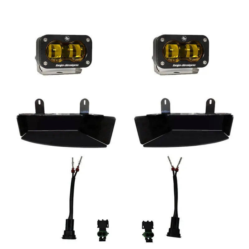 Save Now Baja Designs 19-22 Dodge RAM 2500/3500 S2 SAE Fog Pocket Light Kit - Amber
