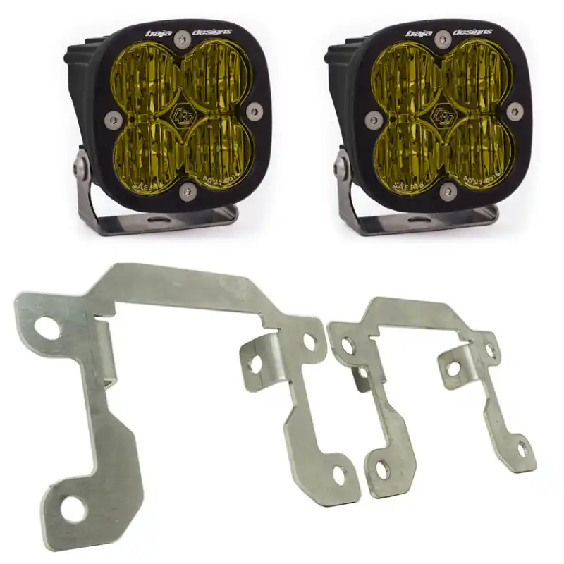 One Day Deal Baja Designs 2019+ Ranger Fog Light Squadron Amber Fog Pocket Kit