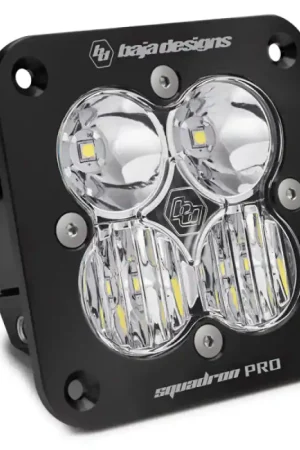Baja Designs Squadron Pro Driving/Combo Pattern Flush Mount Black LED Light Pod - Clear Popular