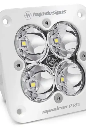 Next Day Delivery Baja Designs Squadron Pro Spot Pattern White Flush Mount LED Light Pod - Clear
