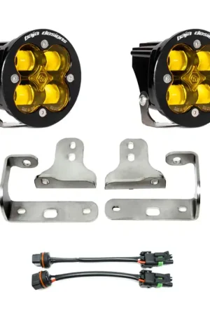 Baja Designs 2018+ Wrangler JL Rubicon Sport Fog Light Pocket Kit - Amber Latest