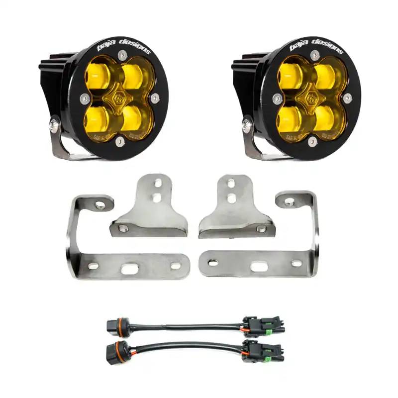Baja Designs 2018+ Wrangler JL Rubicon Sport Fog Light Pocket Kit - Amber Latest