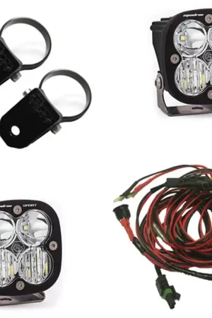 Baja Designs Squadron Sport Polaris A-Pillar LED Light Pods w/ 2.0in Harness/Mounts Kit Price Cut