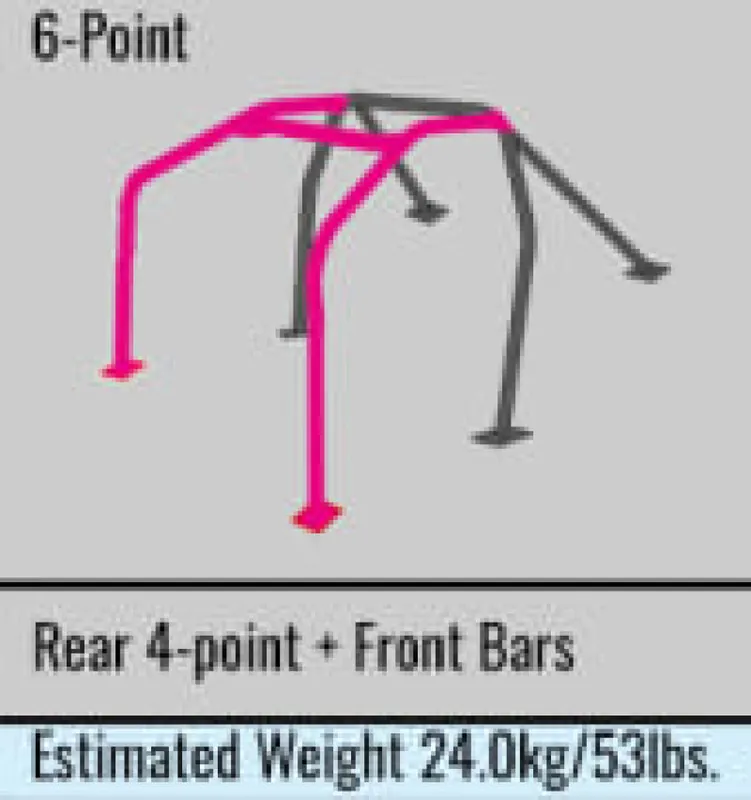 Cusco SFTY21 2-Passenger 6-Point BLK DASH-THROUGH Roll Cage Subaru STi GRB 08-14 (S/O/No Cancel) Limited Edition