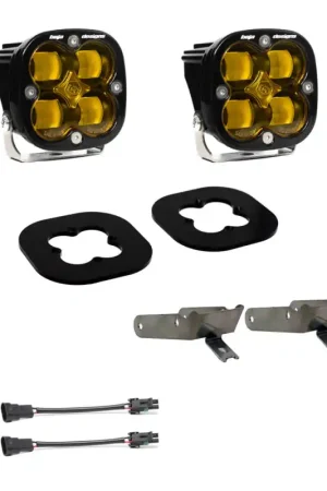 Modern Baja Designs 11-16 Ford Super Duty Fog Pocket Kit - Amber