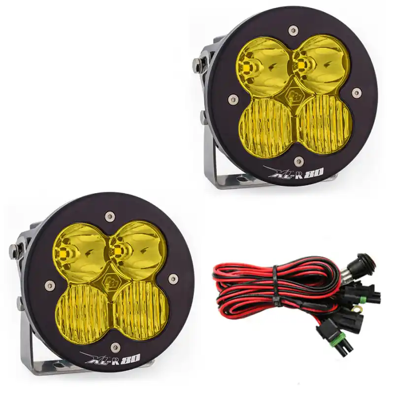 Baja Designs XL R 80 Series Driving Combo Pattern Pair LED Light Pods - Amber Price Drop