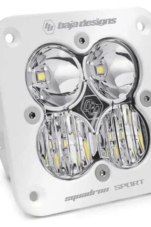 Baja Designs Squadron Sport Driving/Combo Pattern Flush Mount White LED Light Pod - Clear Free Returns