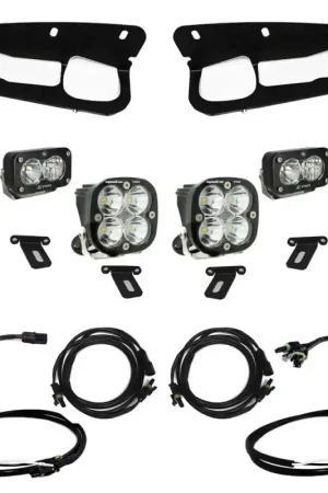 Baja Designs 21-22 Ford Bronco w/Steel Bumper S2 SAE Pro Fog Pocket Light Kit w/Upfitter - Clear Handmade