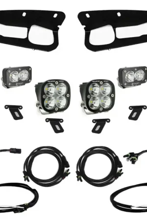 No Minimum Order Baja Designs 21-22 Ford Bronco w/Steel Bumper S2 SAE Sportsmen Fog Pkt Light Kit w/Upfitter - Clear