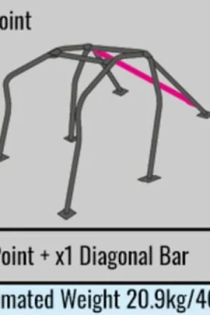 Crafted Cusco D1 Chromoly 2-Pssgr 7-PT Around Dash Roll Cage Subaru 2015+ Subaru WRX/STi(S/O/No Cancel)