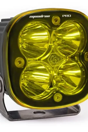 Top Pick Baja Designs Squadron Pro Spot Pattern Black LED Light Pod - Amber