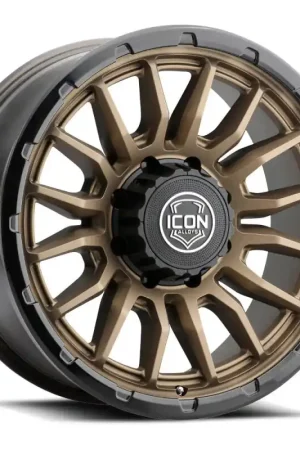 Today Only ICON Alloys Cajon 20x9 / 8x6.5 / 12mm / 5.5in BS Satin Bronze Wheel w/ GB Lip