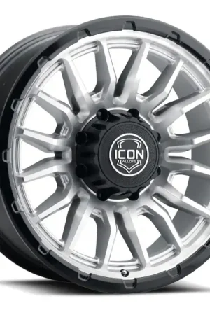 ICON Alloys Cajon 20x9 / 8x180 / 12mm / 5.5in BS Silver Machined Wheel w/ GB Lip Next Day Delivery