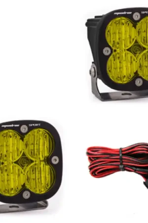 Baja Designs Squadron Sport Wide Cornering Pair LED Light Pods - Amber Crafted