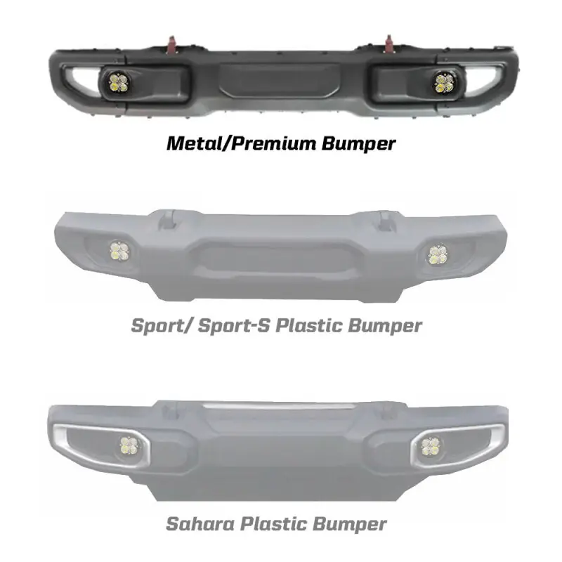 Baja Designs 2018 Wrangler JL Rubicon Squadron R Pro Fog Pocket Kit Sale