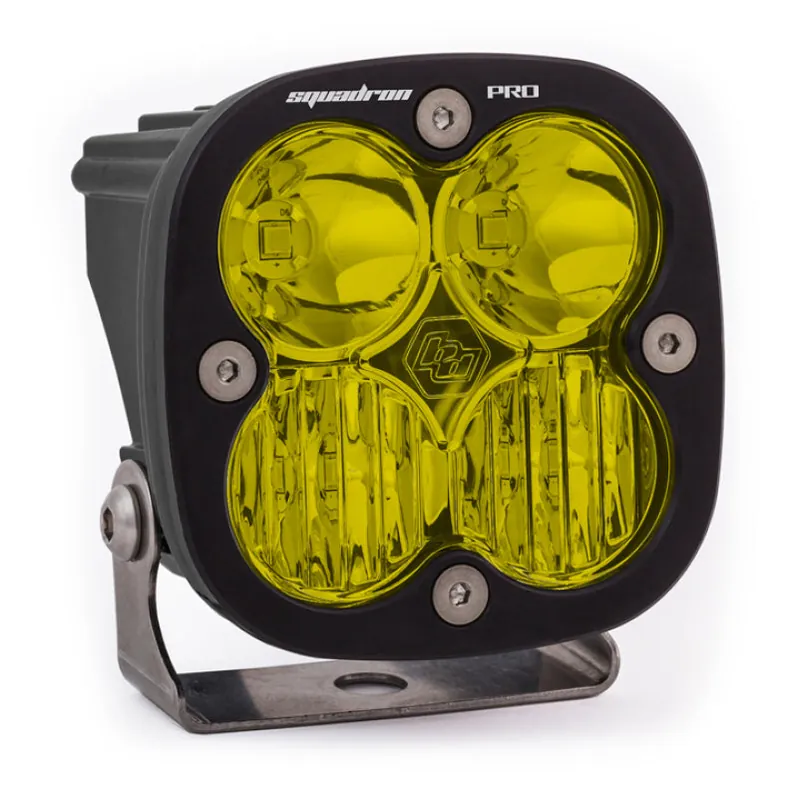 Limited Time Baja Designs Squadron Pro Driving/Combo Pattern Black LED Light Pod - Amber