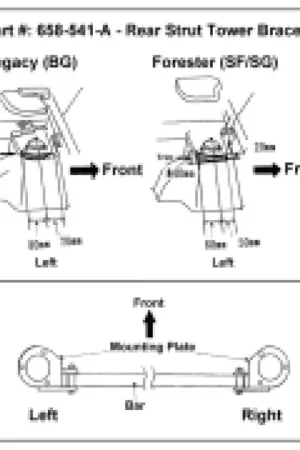 Cheap Cusco Strut Bar Type-AS Rear 20mm Round Subaru Forester SF/SG (Rear Panel Trimming Requried)
