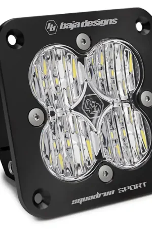 Don’t Miss Out Baja Designs Squadron Sport Black Wide Cornering Pattern Flush Mount LED Light Pod - Clear