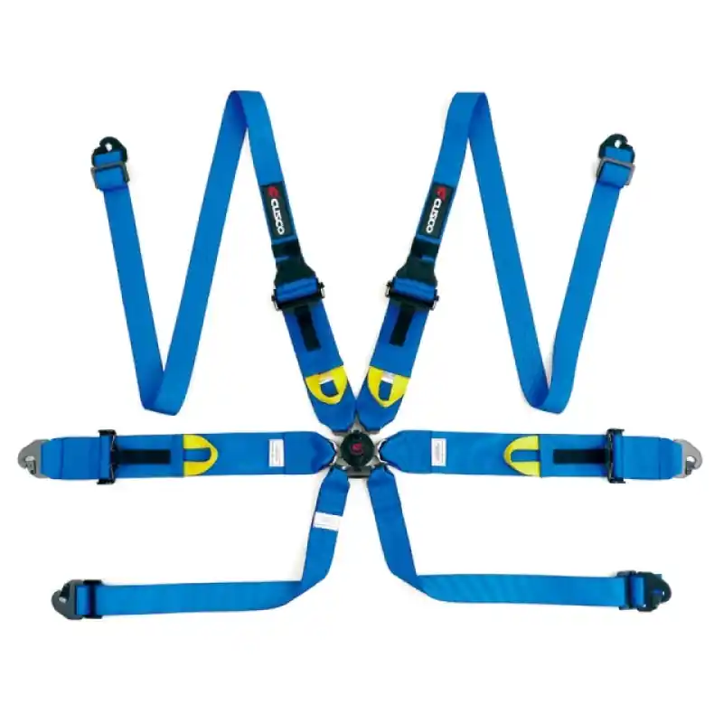 Cusco Universal 6 Point 3in Shoulder 3in Lap w/Eyebolts (7/16-20UNF Thread) FIA Racing Harness- Blue Big Sale