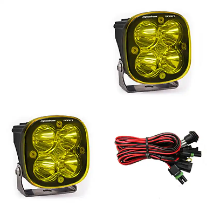 High Quality Baja Designs Squadron Sport Work/Scene Pair LED Light Pods - Amber