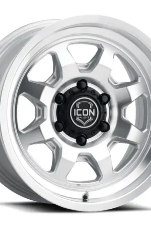 ICON Nuevo 17x8.5 / 5x150 / 25mm Offset / 5.75in BS - Silver Machined Wheel Hot Deal