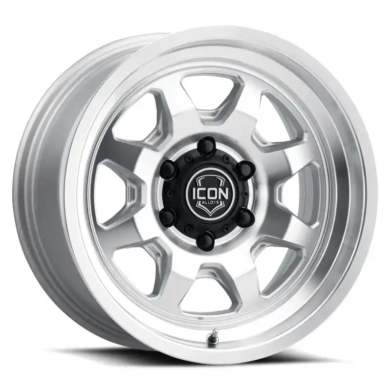 ICON Nuevo 17x8.5 / 5x150 / 25mm Offset / 5.75in BS - Silver Machined Wheel Hot Deal