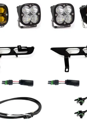 In Demand Baja Designs 21-22 Ford F-150 Squadron SAE Amber/Pro DC Up w/ DRL Fog Pocket Light Kit