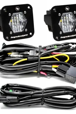 Warranty Included Baja Designs S1 Wide Cornering LED Light Backup Kit w/ Mounting Bracket Pair
