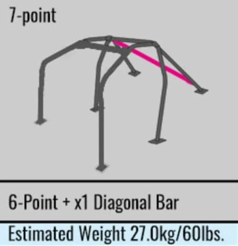 While Supplies Last Cusco SFTY21 2-Passenger 7-Point BLK Dash-THROUGH Roll Cage Nissan Silvia S14 (S/O/No Cancel)
