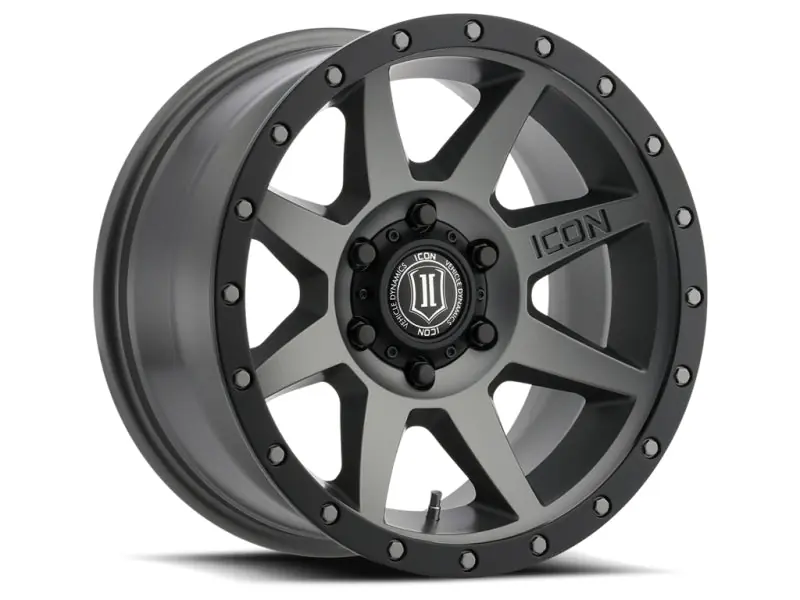 Next Day Delivery ICON Rebound 17x8.5 6x5.5 25mm Offset 5.75in BS 95.1mm Bore Titanium Wheel