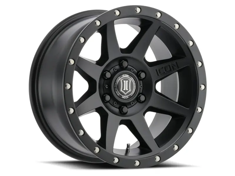 Affordable ICON Rebound 17x8.5 6x120 0mm Offset 4.75in BS 67mm Bore Satin Black Wheel
