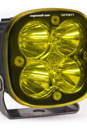 Clearance Baja Designs Squadron Sport Spot Pattern Black LED Light Pod - Amber