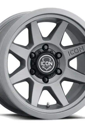 ICON Rebound 17x8.5 6x5.5 0mm Offset 4.75in BS 106.1mm Bore Charcoal Wheel Worldwide Shipping