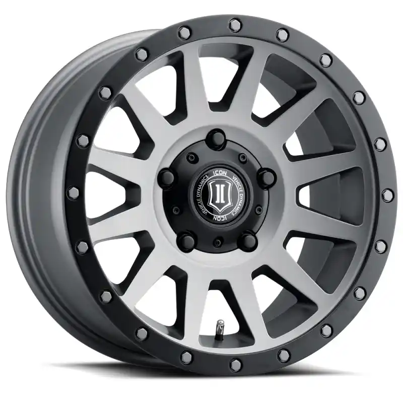 ICON Compression 17x8.5 5x150 25mm Offset 5.75in BS 110.1mm Bore Titanium Wheel Certified