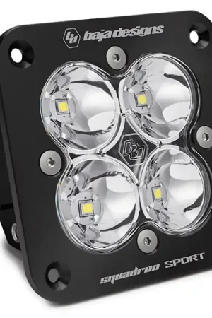 Buy Online Baja Designs Squadron Sport Work/Scene Pattern Black Flush Mount LED Light Pod - Clear