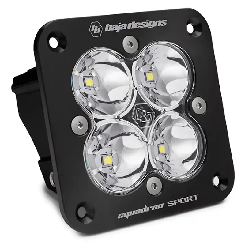Buy Online Baja Designs Squadron Sport Work/Scene Pattern Black Flush Mount LED Light Pod - Clear