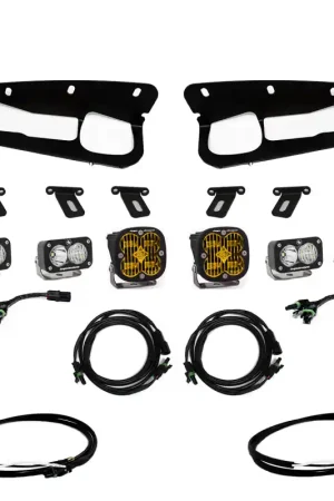 Baja Designs 2021+ Ford Bronco Amber SAE Fog Pocket Kit w/Upfitter Top Rated