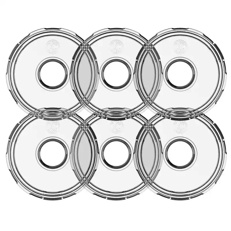 Direct From Factory KC HiLiTES Cyclone V2 LED - Replacement Lens - Clear - 6-PK