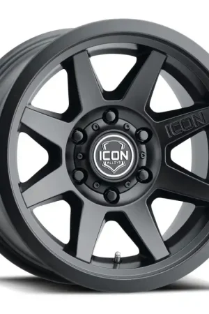 Modern ICON Rebound 17x8.5 5x5 -6mm Offset 4.5in BS 71.5mm Bore Satin Black Wheel