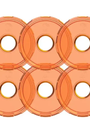 KC HiLiTES Cyclone V2 LED - Replacement Lens - Amber - 6-PK Wholesale