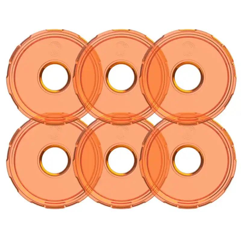 KC HiLiTES Cyclone V2 LED - Replacement Lens - Amber - 6-PK Wholesale