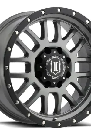 ICON Alpha 20x9 8x180 12mm Offset 5.5in BS Gunmetal Wheel Crafted