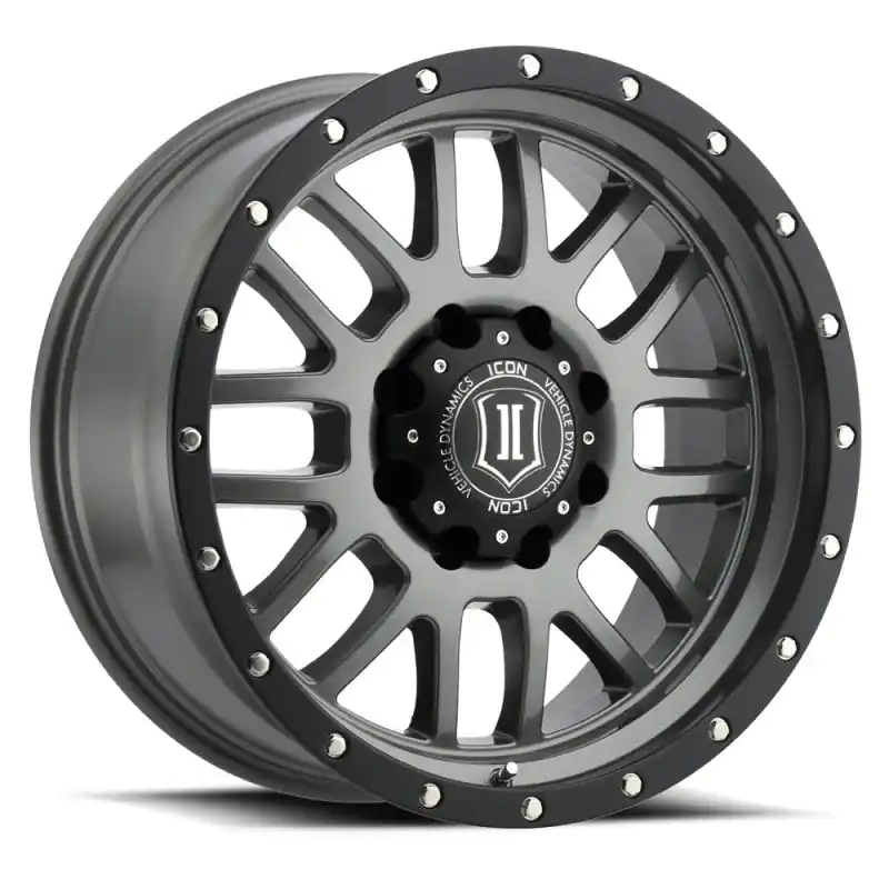 ICON Alpha 20x9 8x180 12mm Offset 5.5in BS Gunmetal Wheel Crafted