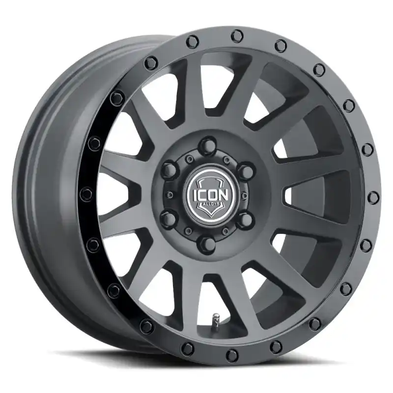 Special Discount ICON Compression 17x8.5 6x5.5 0mm Offset 4.75in BS 106.1mm Bore Double Black Wheel