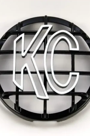 Limited Offer KC HiLiTES 6in. Round ABS Stone Guard for SlimLite/Daylighter Lights (Single) - Black/White KC Logo